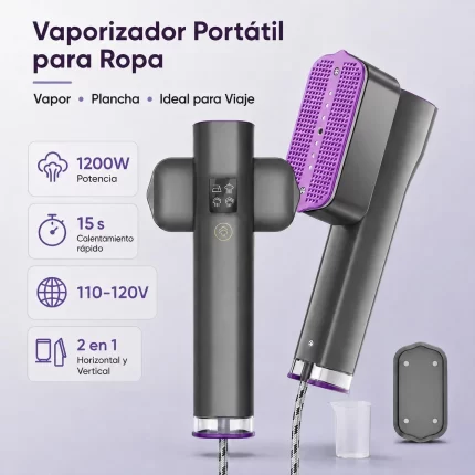 Plancha de Vapor Portátil 2 en 1